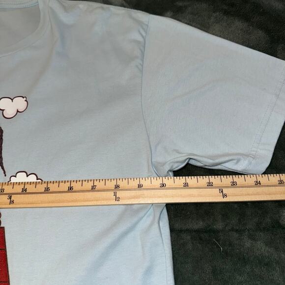 Next Level Apparel T Shirt Men Large Blue Snoop Dogg Print Short Sleeve Pullover - Picture 6 of 7